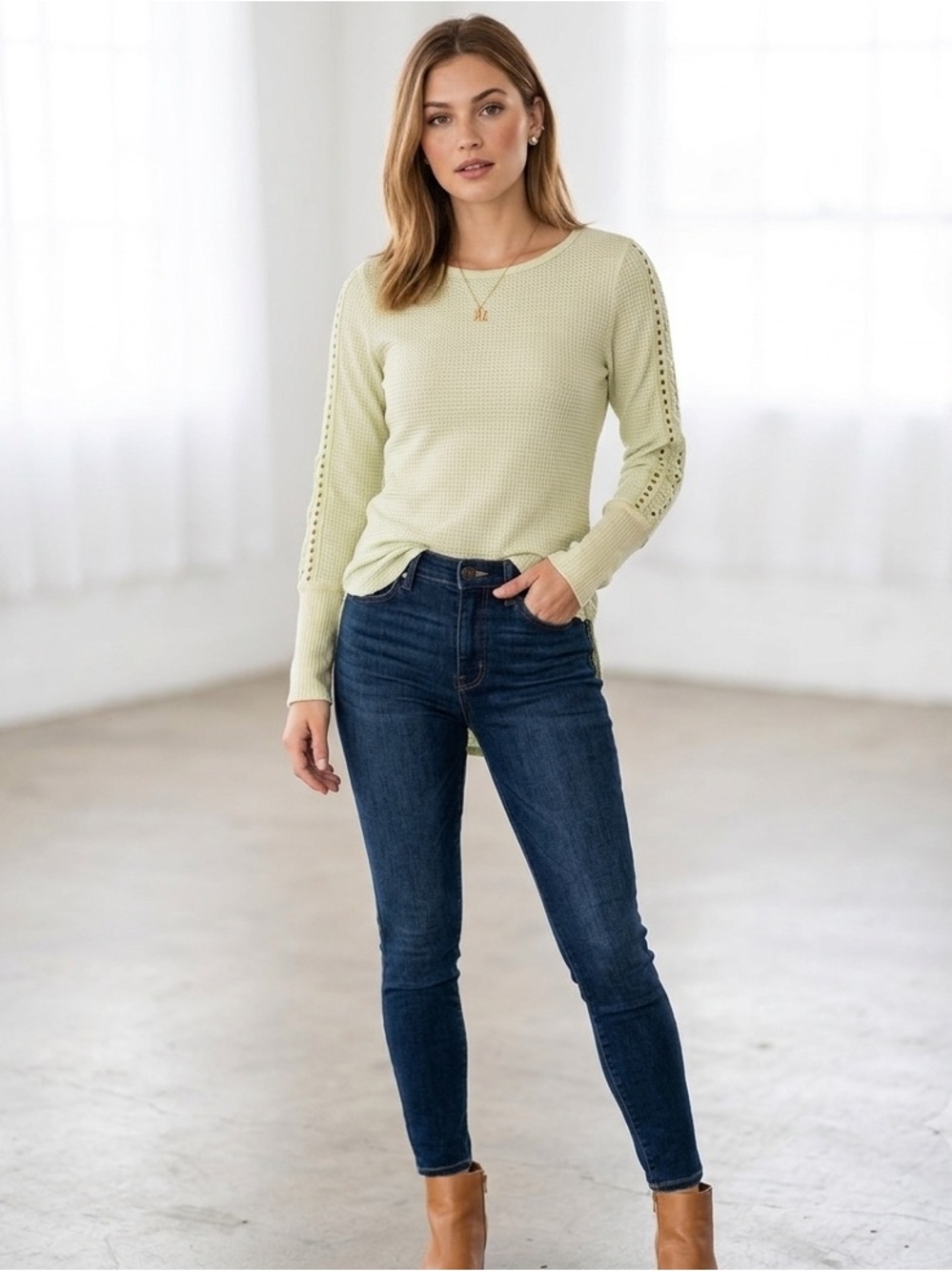 NWOT Soft Surroundings Bailey Top Pear Size PL.